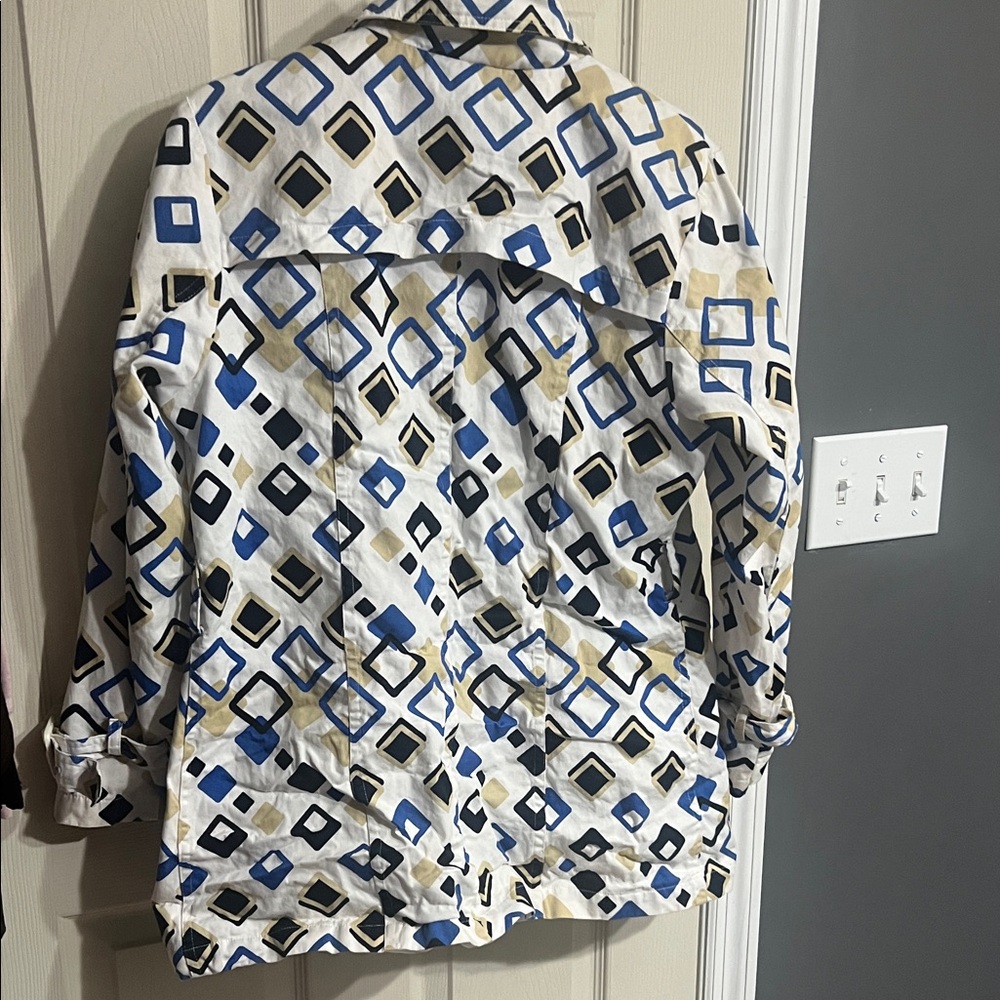 Chadwicks Blue and Black Geometric Jacket - Picture 3 of 8